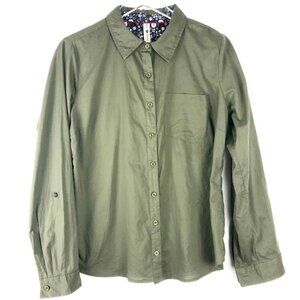 NWT Girl Krazy Casual Button Down Shirt. Olive Green. Size XL